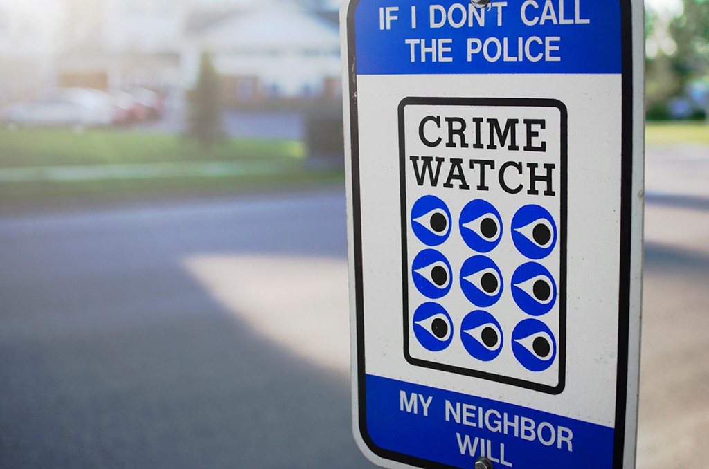Neighborhood Crime Watch Sign for Safe Neighborhoods